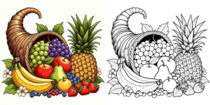 ft - Kleurplaten van Zomerse Fruitsoorten ft