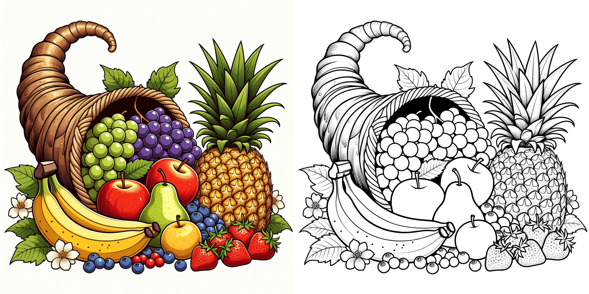 ft - Kleurplaten van Zomerse Fruitsoorten ft