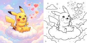 ft - Pikachu Kleurplaat ft