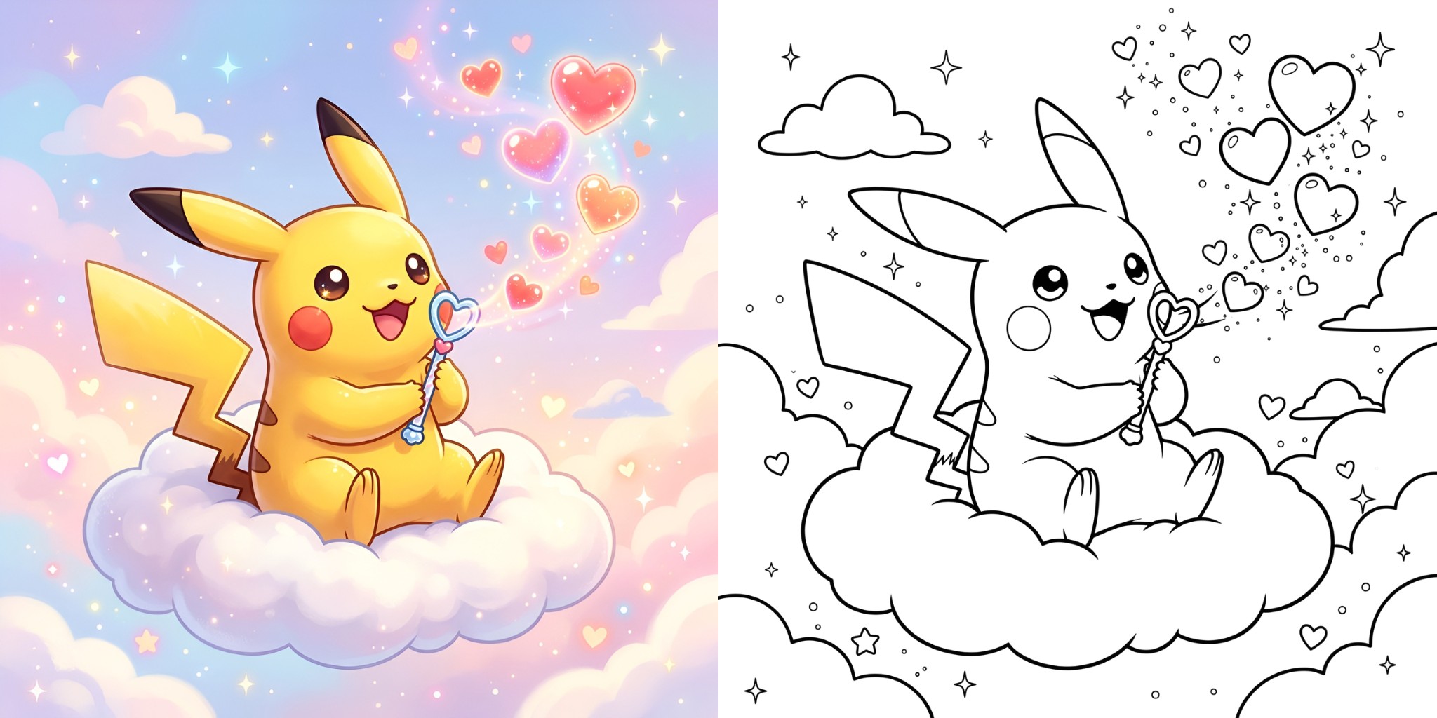 ft - Pikachu Kleurplaat ft