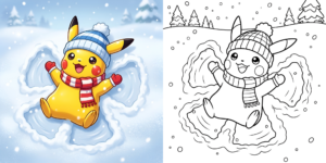 ft - Pikachu Kleurplaat voor het Seizoen ft
