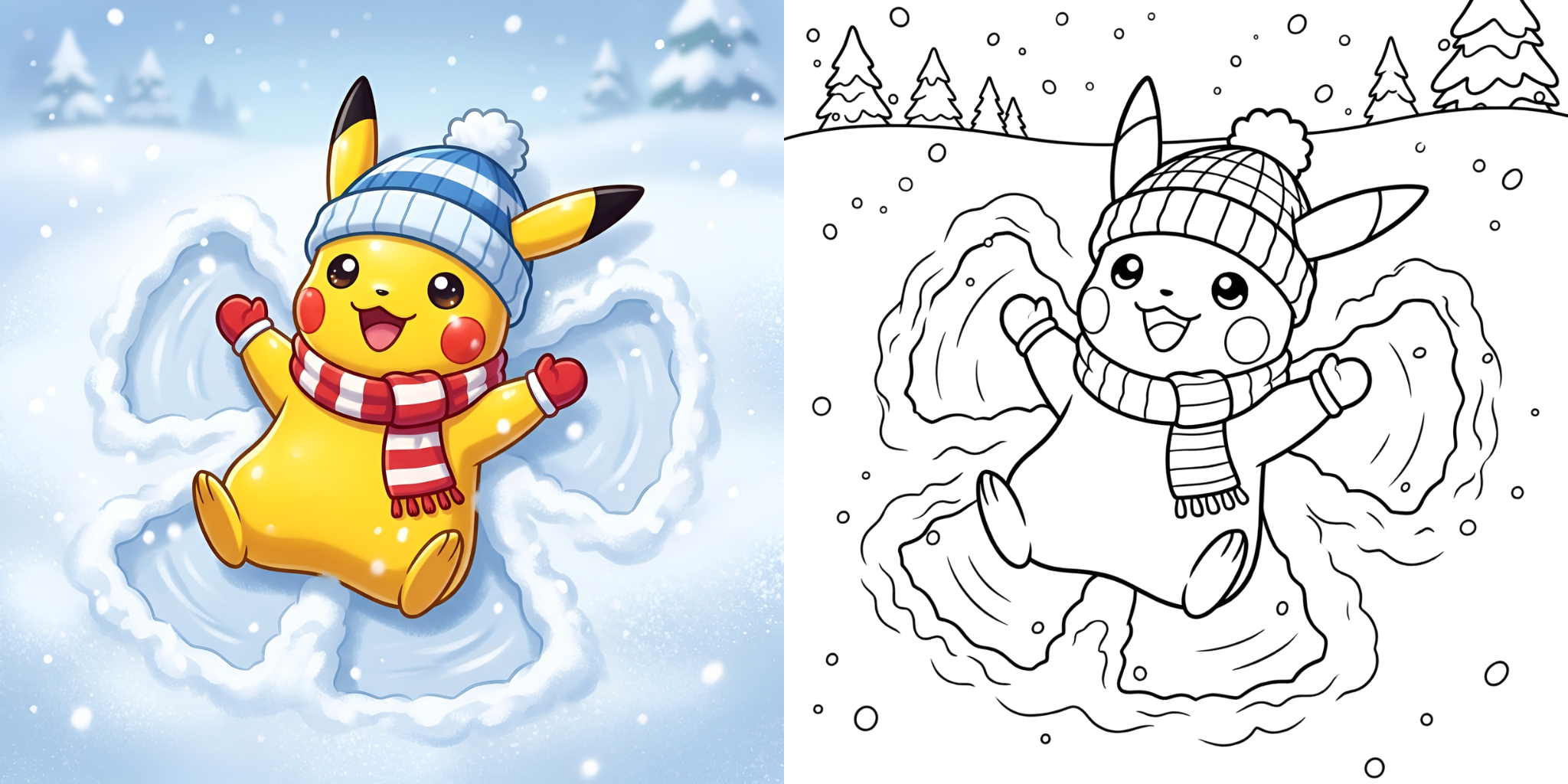 ft - Pikachu Kleurplaat voor het Seizoen ft